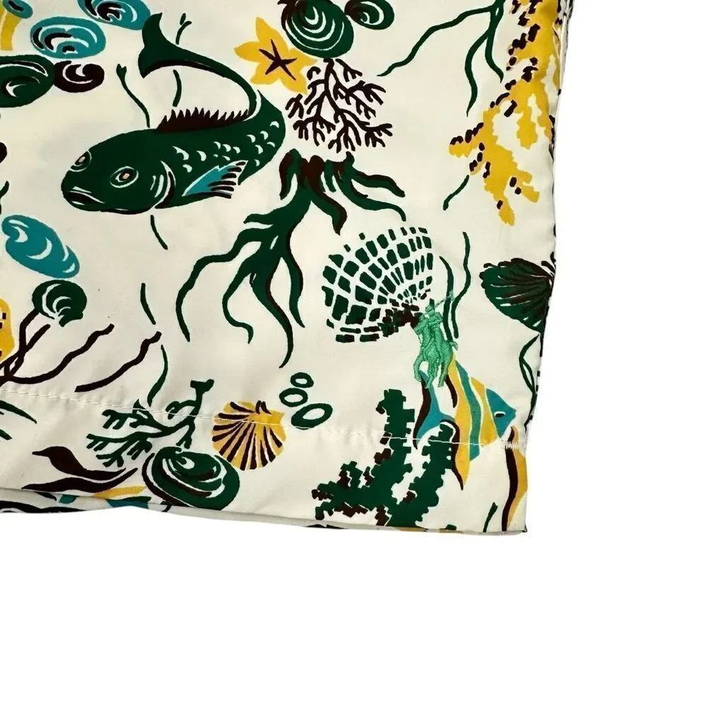 Polo Ralph Lauren Swim Trunks Men’s 34 Coral Reef Print NWT Rare 4” Inseam